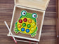 Custom Wood Box With Kids Magnetic Frog Fishing Game