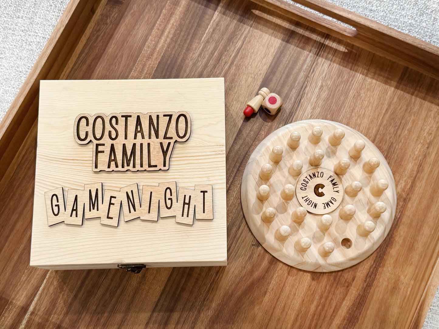 Custom Wood Memory Peg Game In Custom Wood Box