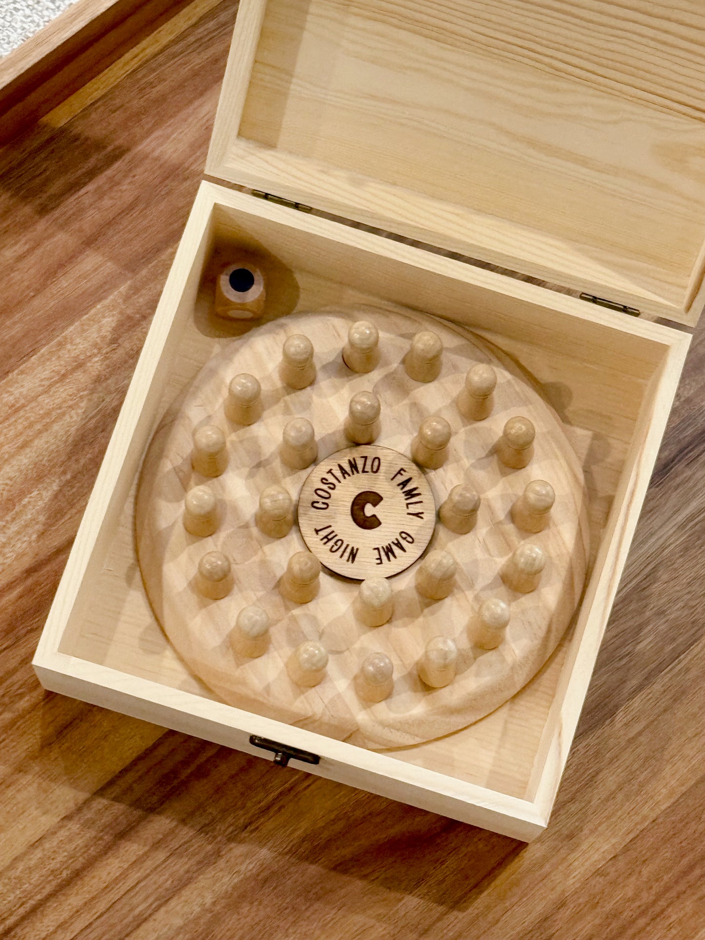 Custom Wood Memory Peg Game In Custom Wood Box