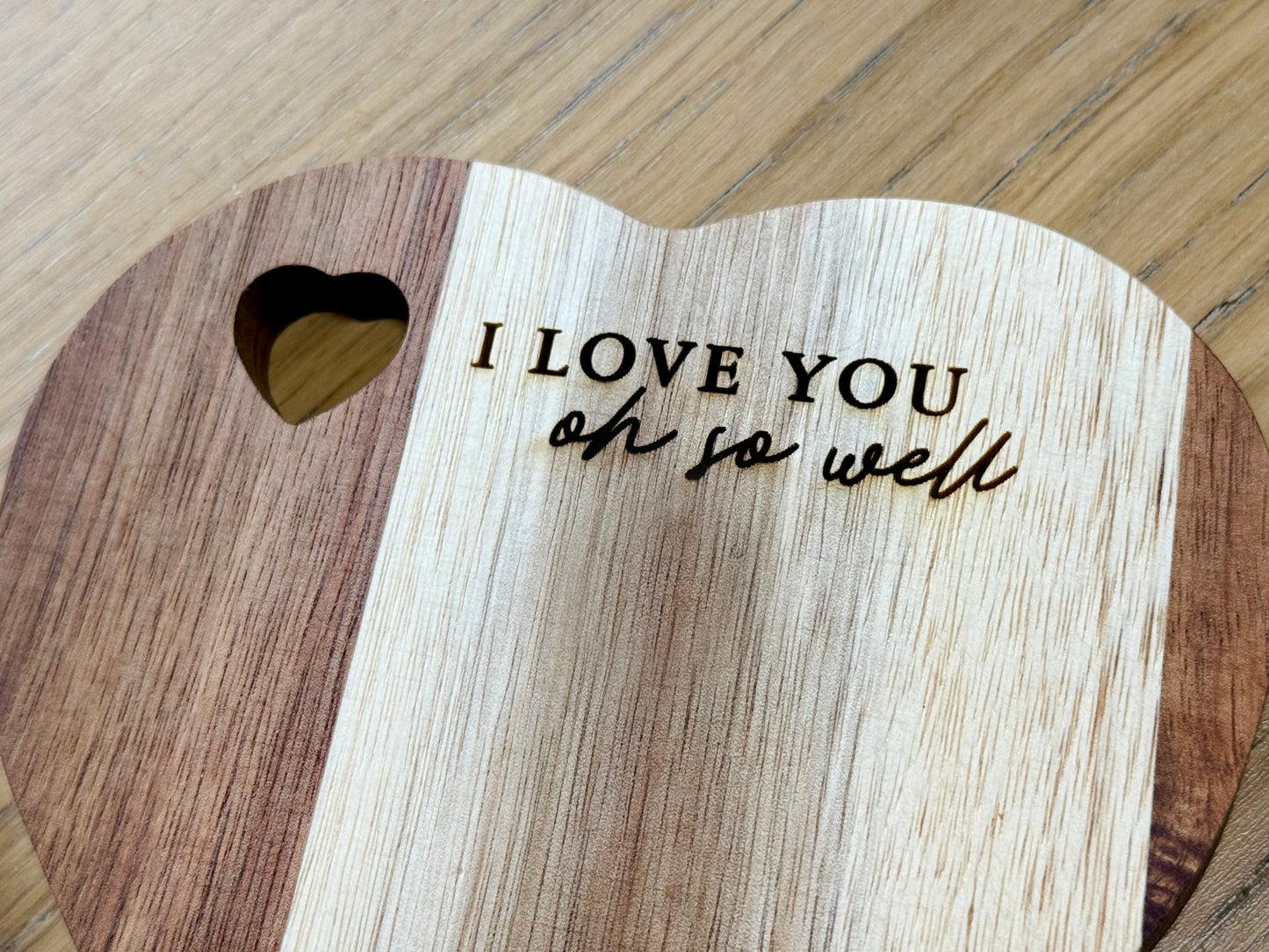 HEART Cutting Board *I Love You Oh So Well 5x5.25