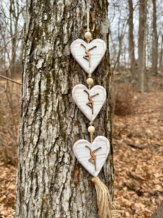Hanging Wood Hearts *Valentine