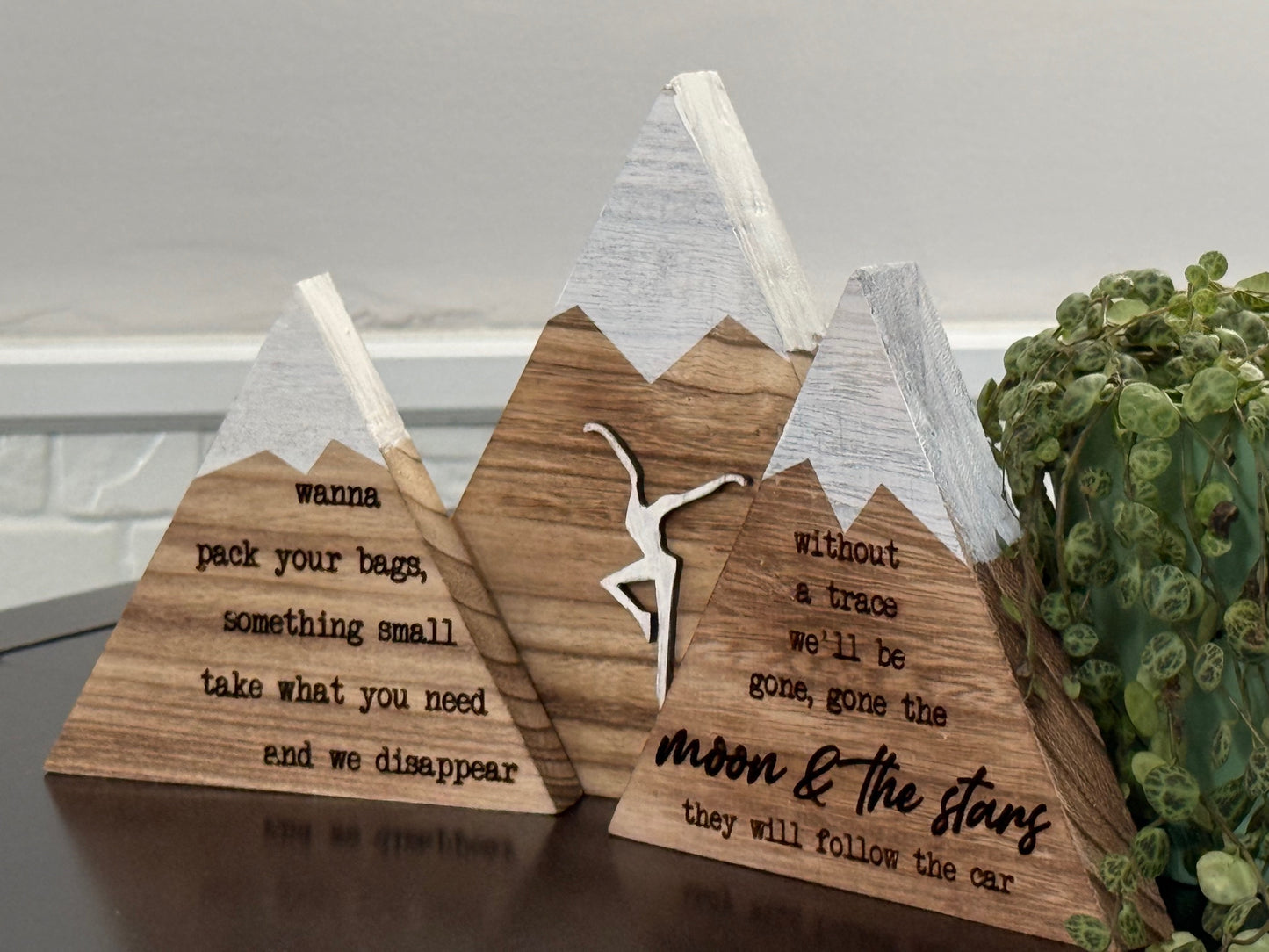 You and Me Stand Alone Table Top Triple Mountains