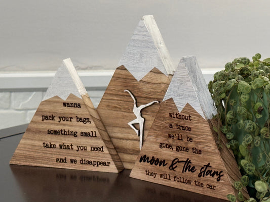 You and Me Stand Alone Table Top Triple Mountains