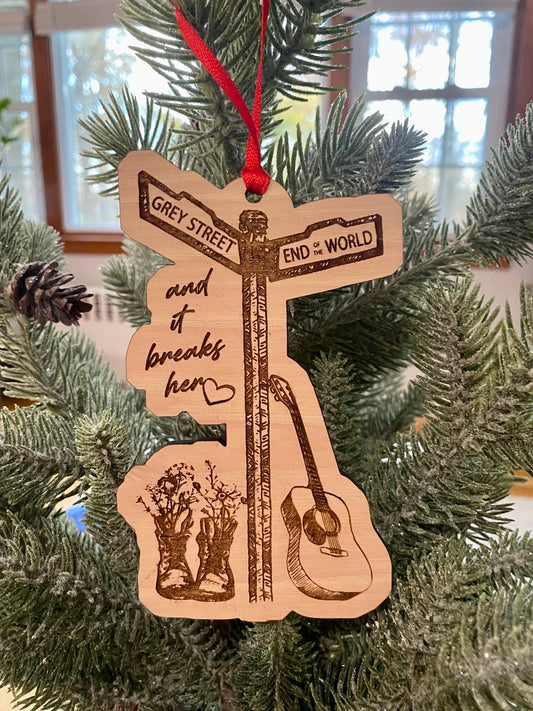 Grey Street Wood Ornament