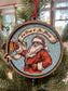 Santa Eat Drink & Be Merry Wood & Print
