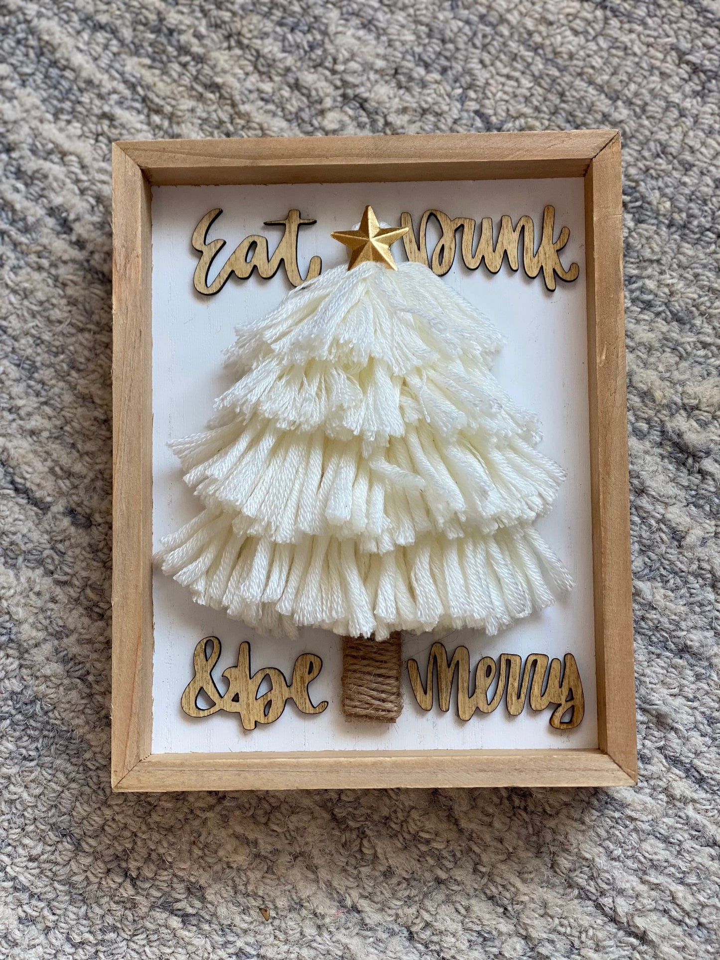 Eat Drink & Be Merry Framed Tree
