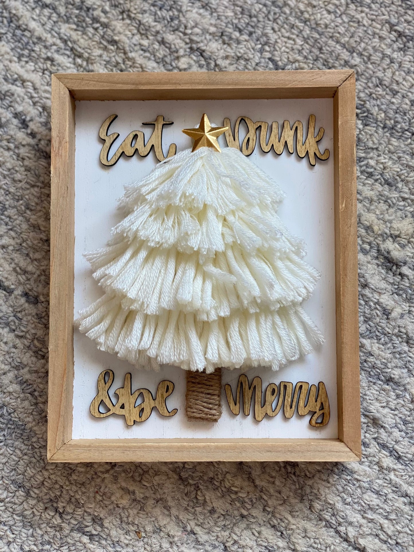 Eat Drink & Be Merry Framed Tree