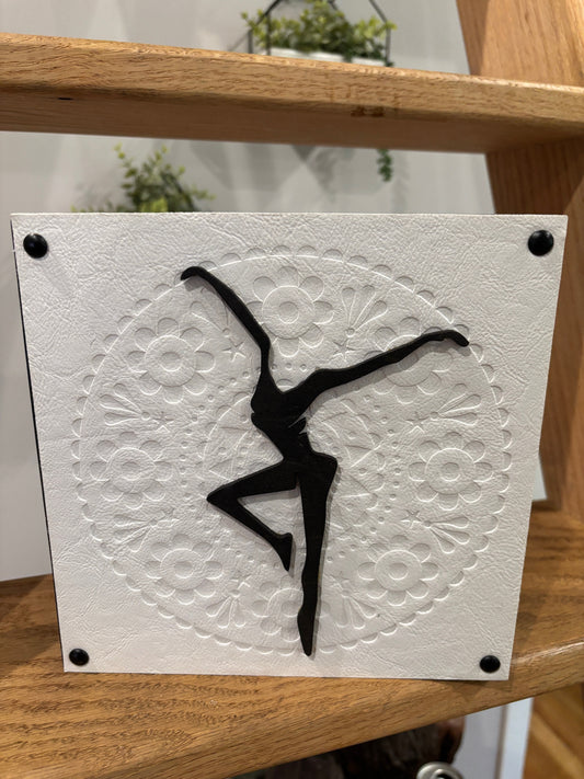 Leather press mandala art