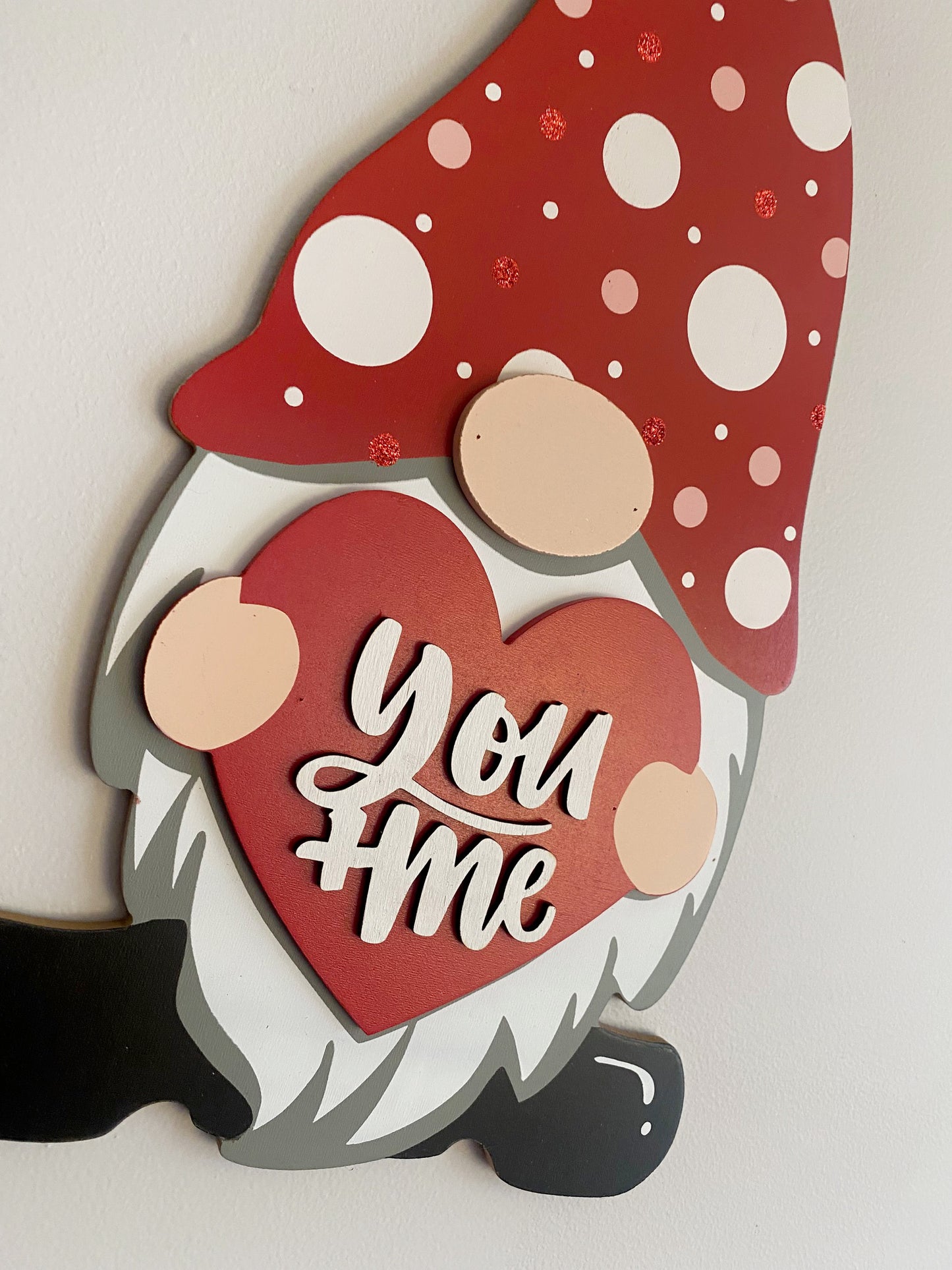 Valentine Gnome Wood Door Hanger *Limited Run
