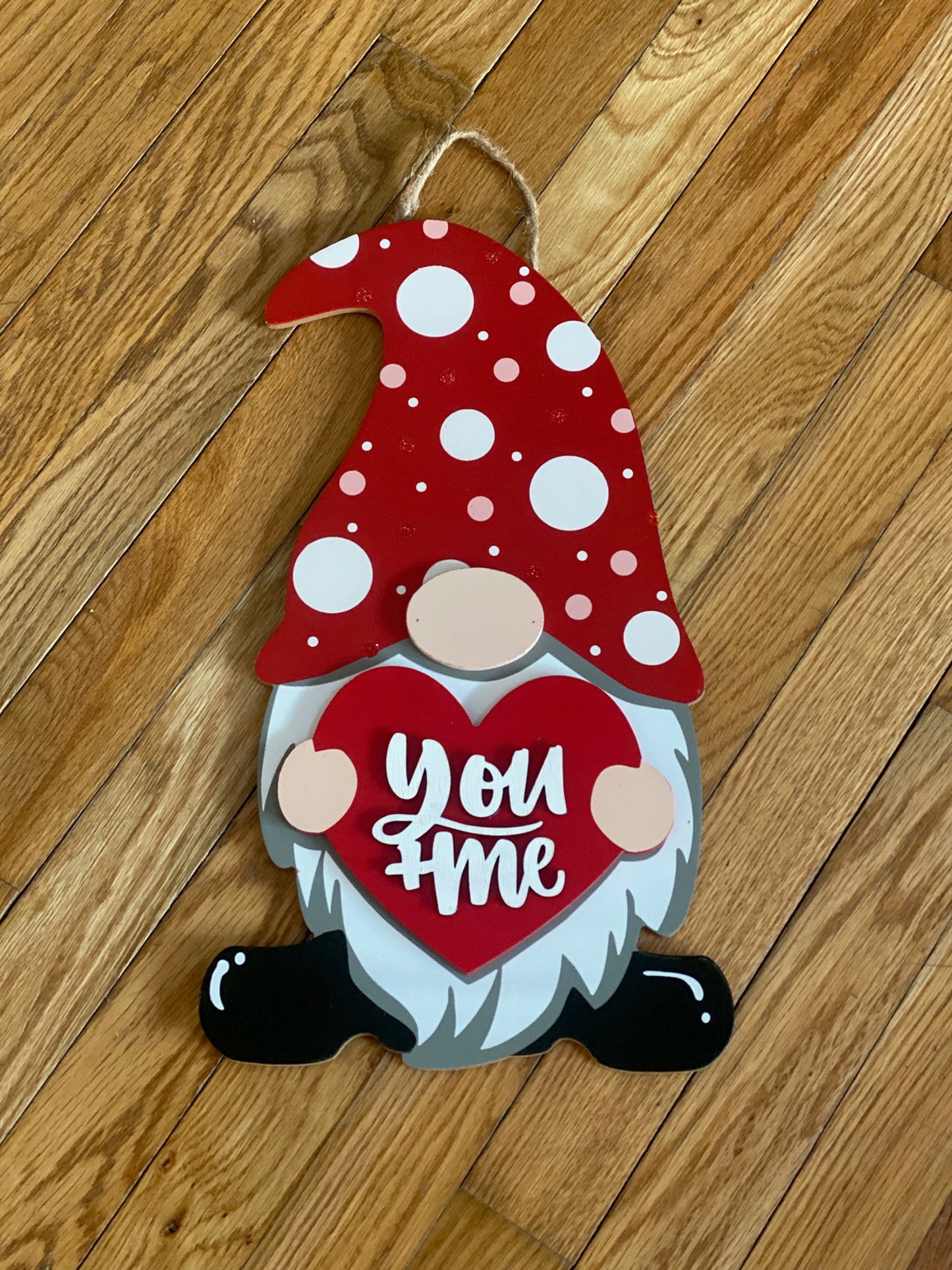 Valentine Gnome Wood Door Hanger *Limited Run