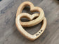 Wood Interlocked Engraved Hearts *Limited Run