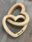 Wood Interlocked Engraved Hearts *Limited Run