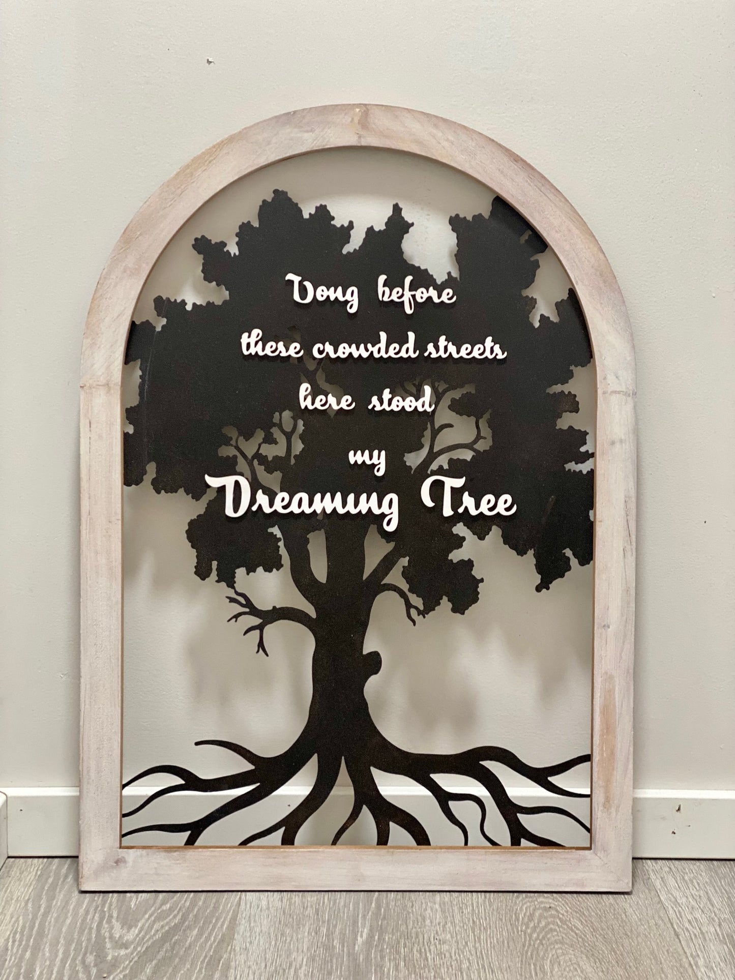Dreaming Tree Metal and Wood Mixed Medium Wall Art