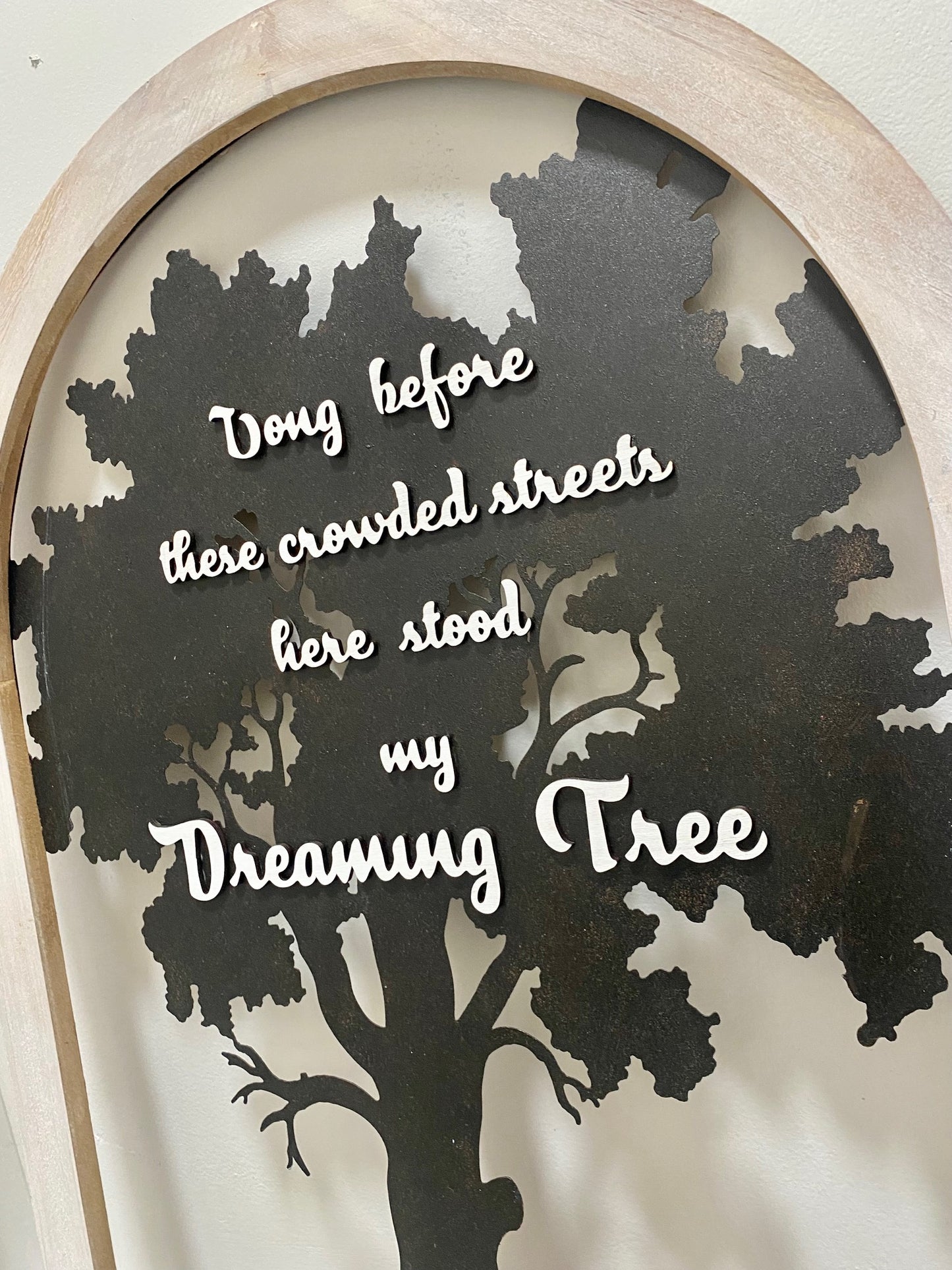 Dreaming Tree Metal and Wood Mixed Medium Wall Art