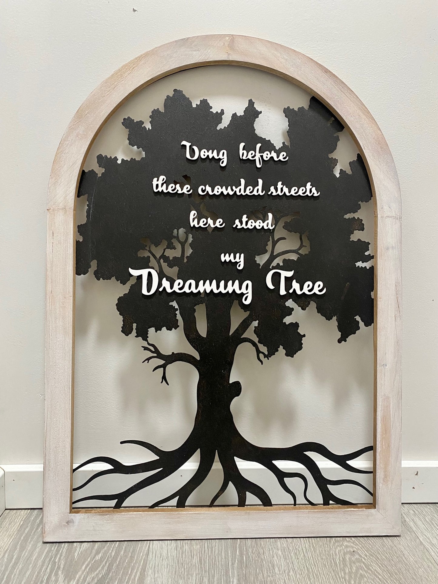 Dreaming Tree Metal and Wood Mixed Medium Wall Art