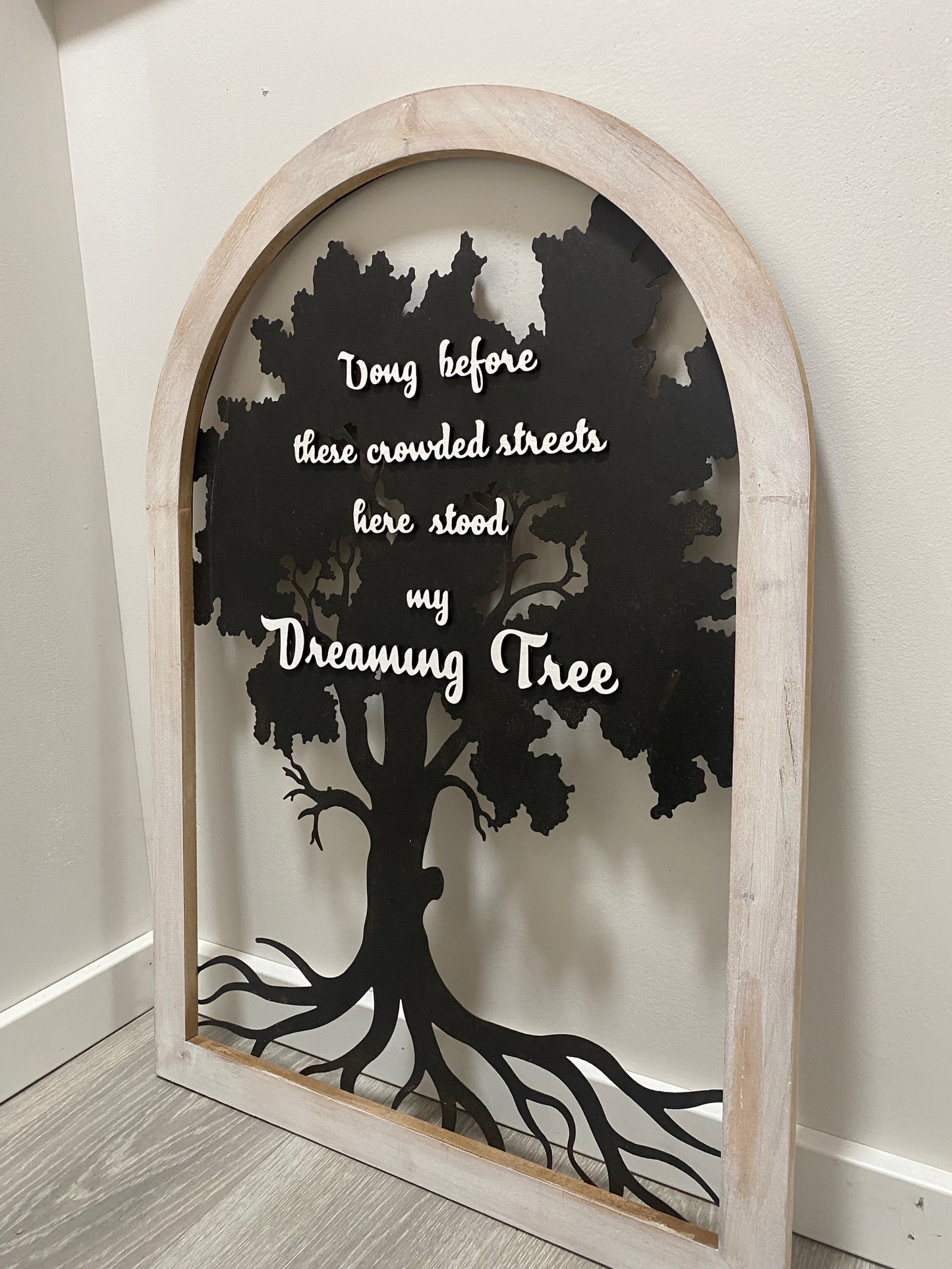 Dreaming Tree Metal and Wood Mixed Medium Wall Art