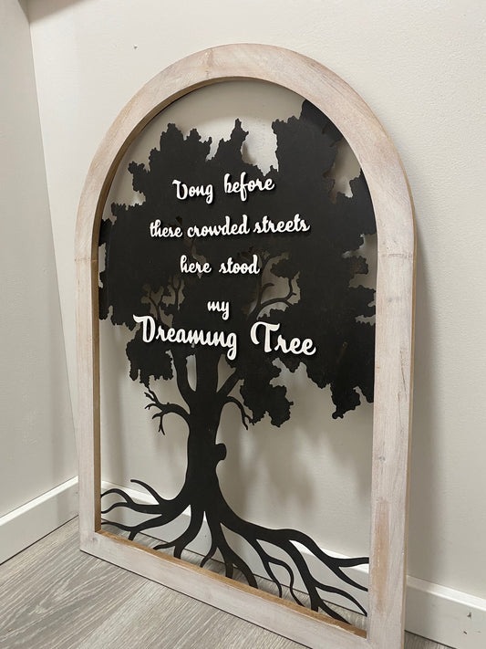 Dreaming Tree Metal and Wood Mixed Medium Wall Art