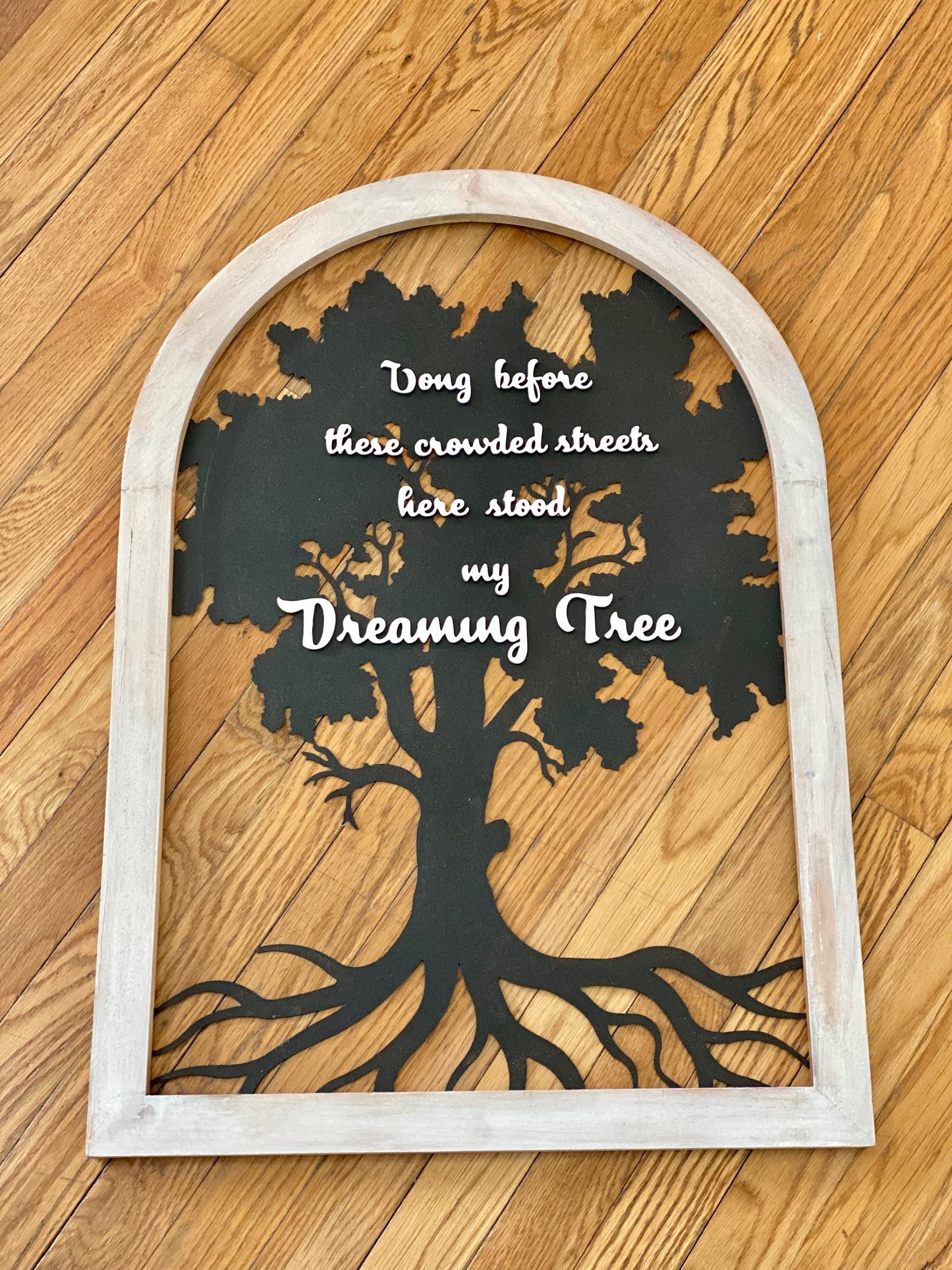 Dreaming Tree Metal and Wood Mixed Medium Wall Art