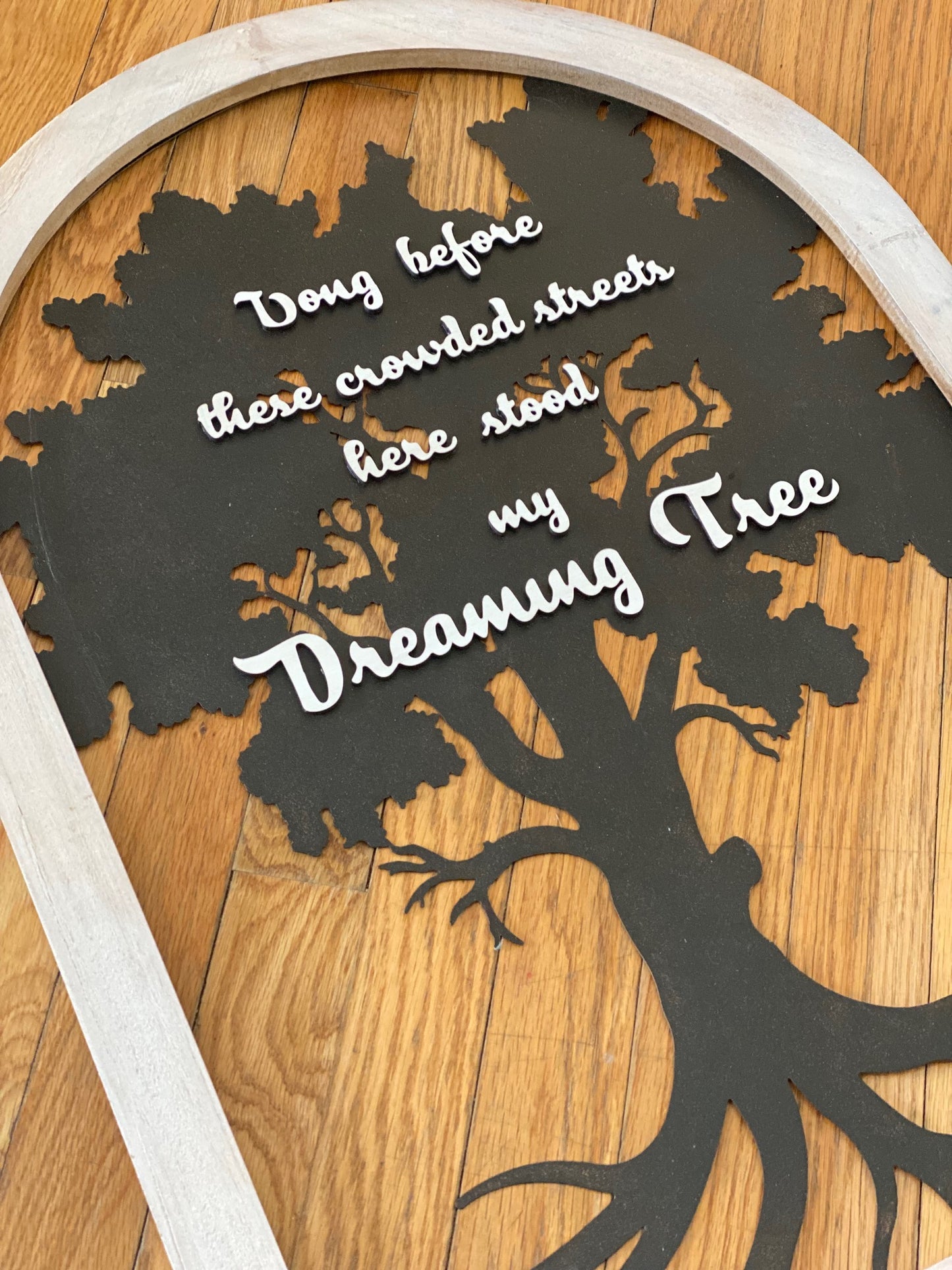 Dreaming Tree Metal and Wood Mixed Medium Wall Art