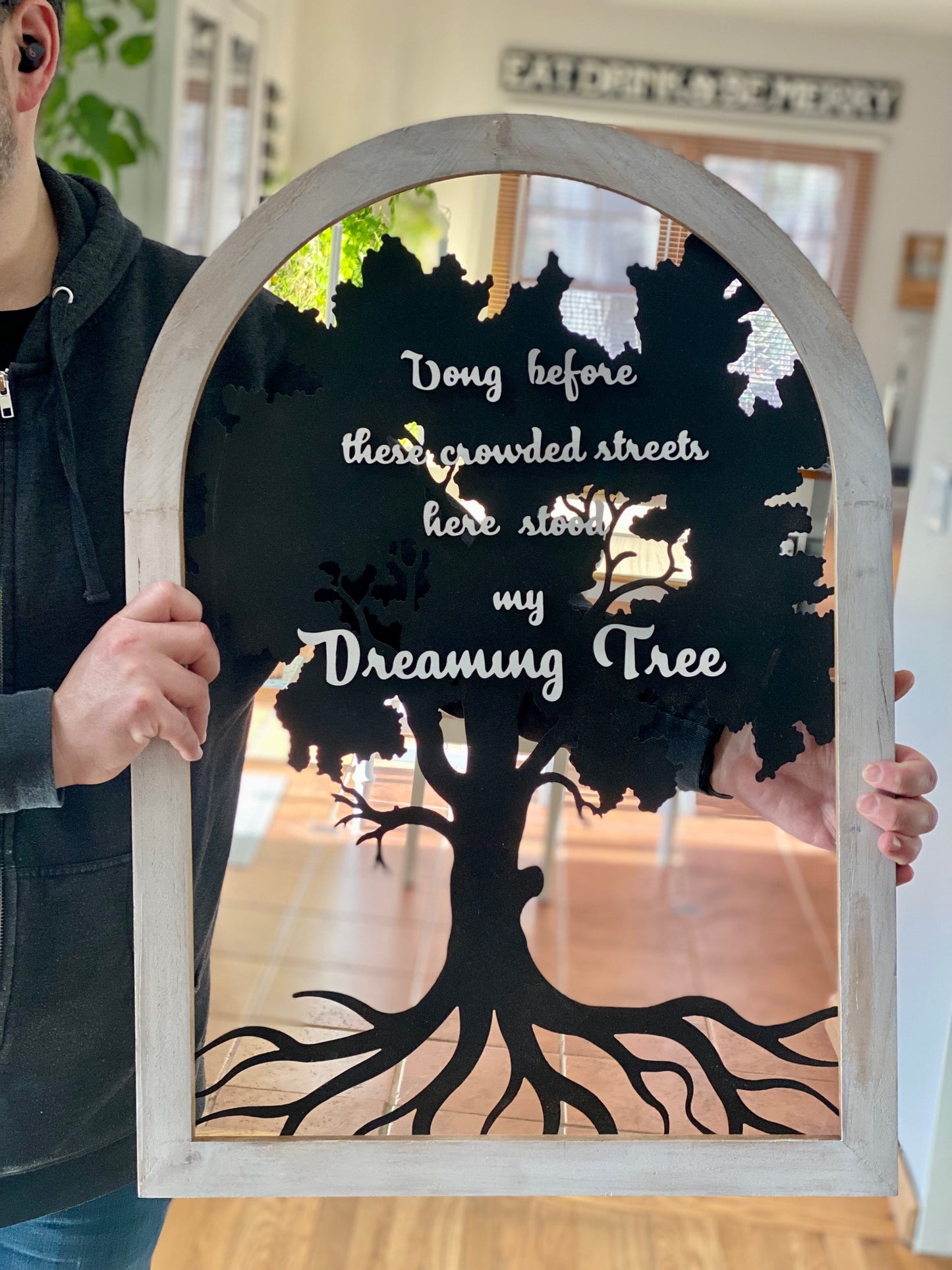 Dreaming Tree Metal and Wood Mixed Medium Wall Art