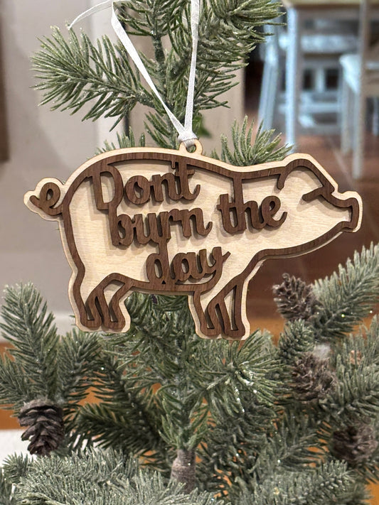 PIG New 2025 Wood Ornament