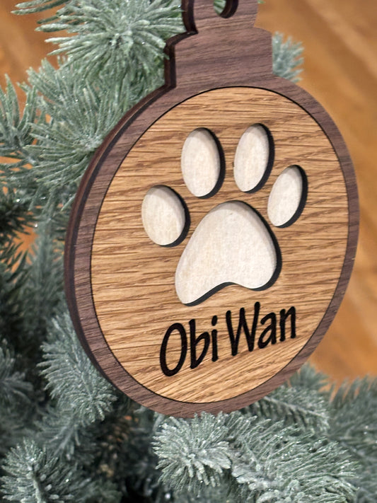 Personalized Dog Paw 2025 Ornament