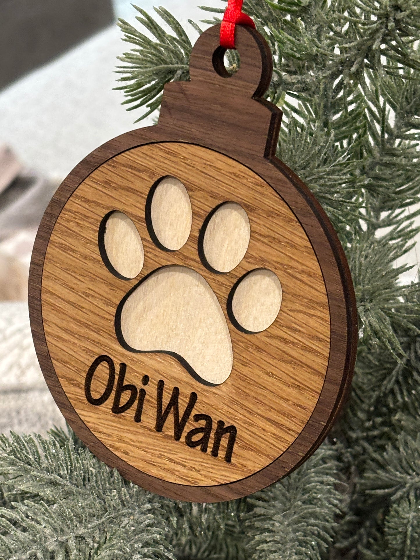 Personalized Dog Paw 2025 Ornament