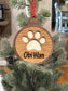 Personalized Dog Paw 2025 Ornament