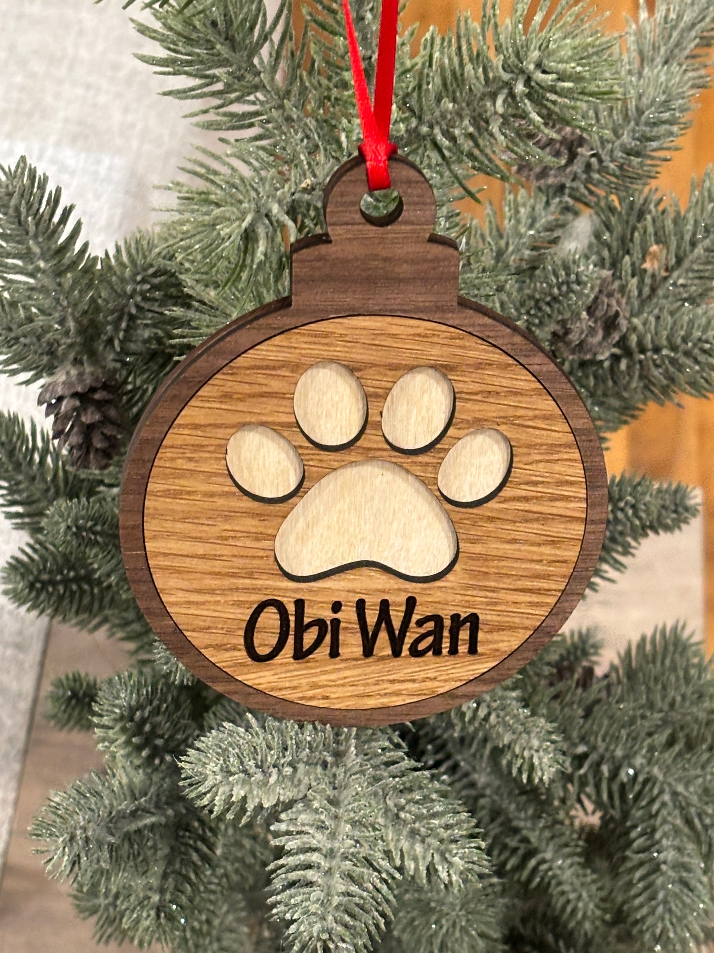 Personalized Dog Paw 2025 Ornament