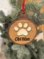 Personalized Dog Paw 2025 Ornament