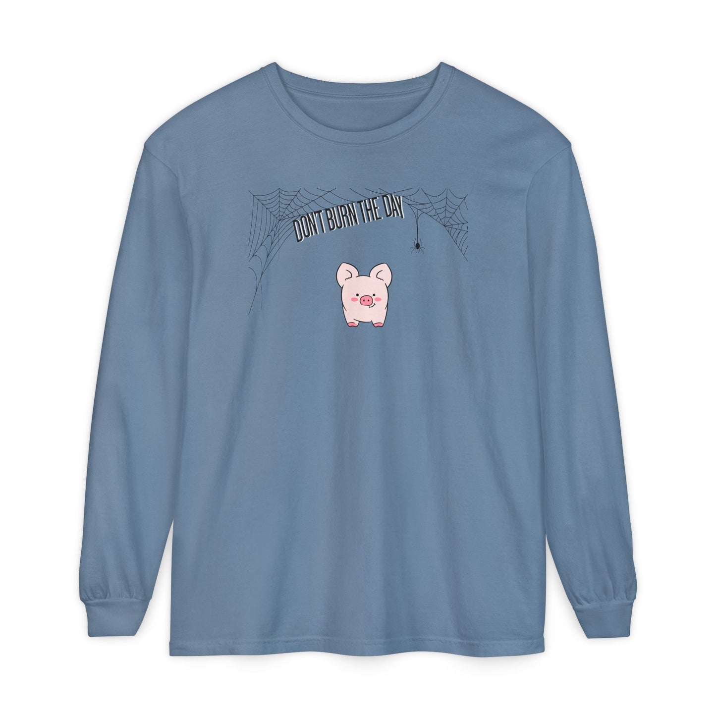Dont Burn The Day Spider Web Long Sleeve Tee