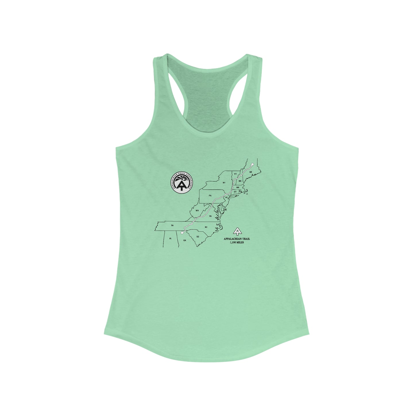 Appalachian Trail Map Tank Top