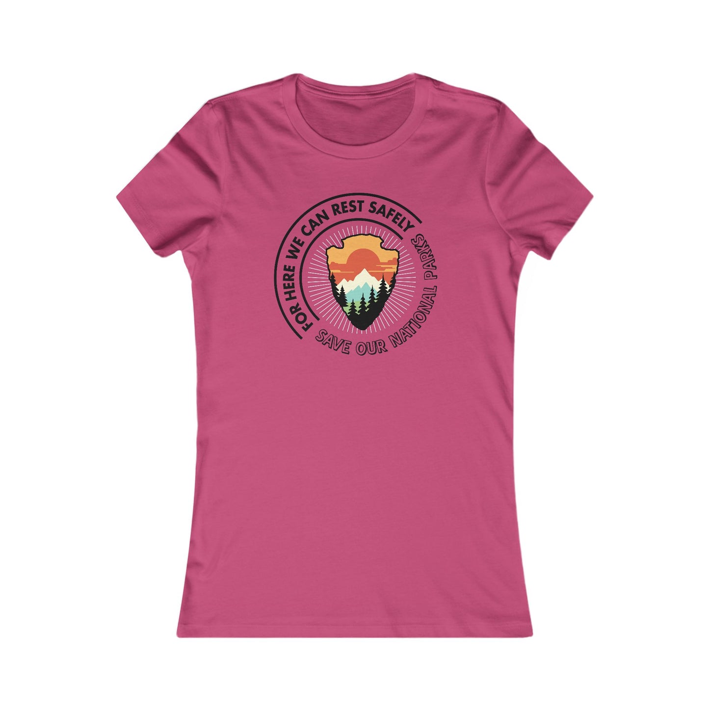 National Parks Rest Safely Woman's Cut Tee