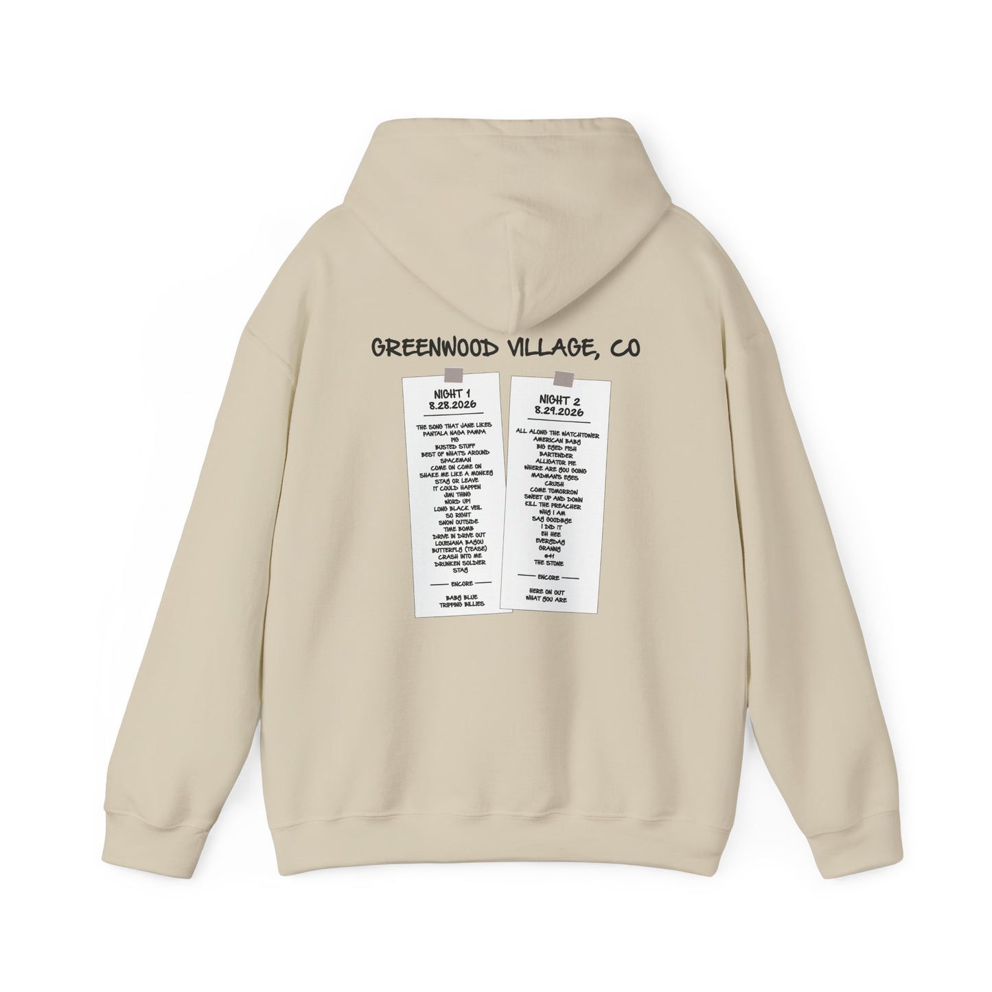 Greenwood Village 2026 Hoodies *With Set List