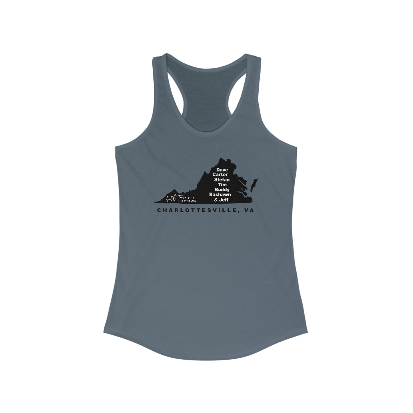 Virginia Charlottesville Fall Tour 2023 Tank Top w/set list