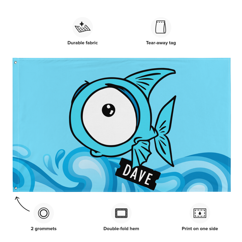 Big Eyed Fish Flag 36x60
