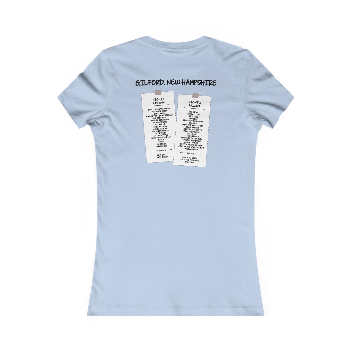 Gilford 2026 Woman's Cut Tee *With Set List