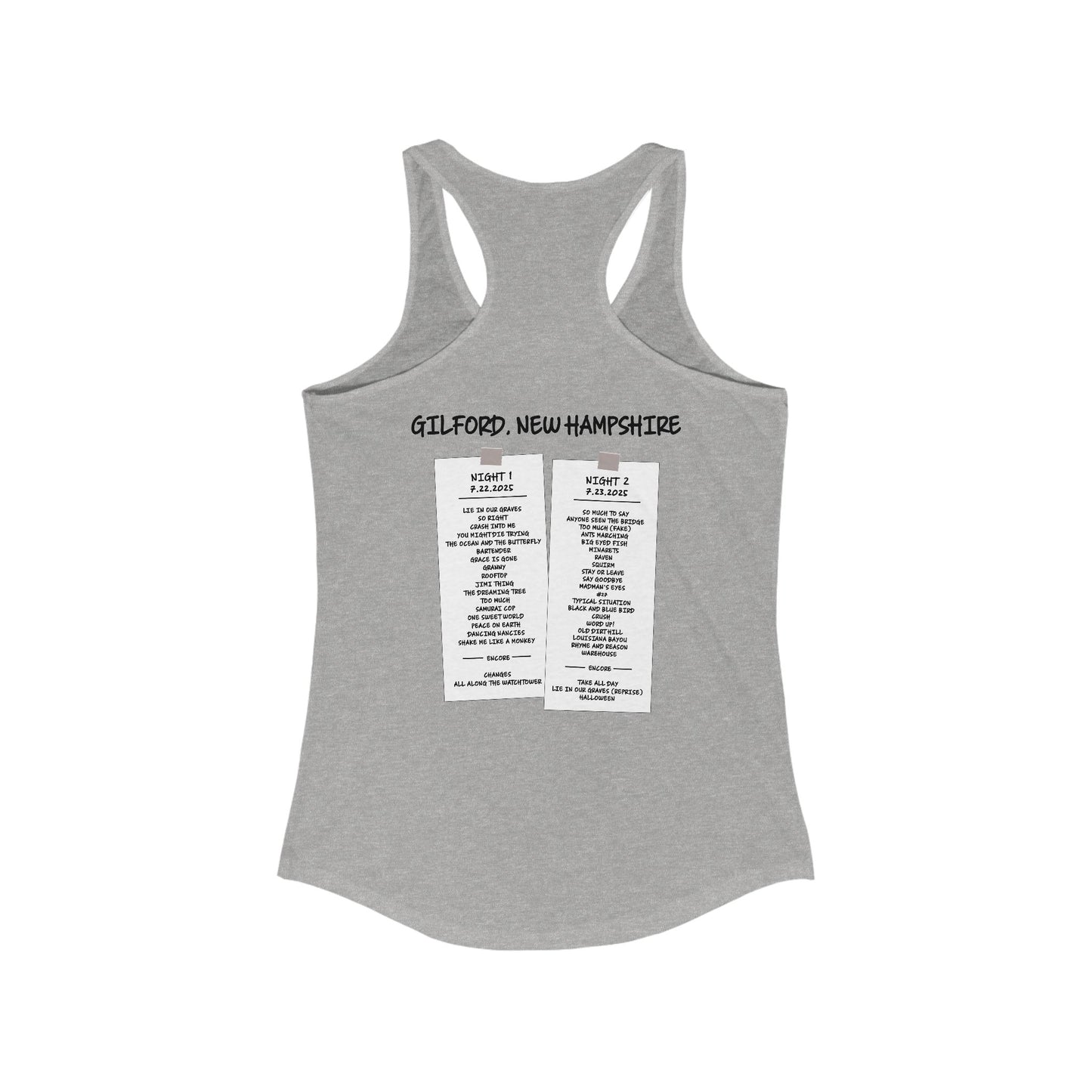 Gilford 2025 Woman's Tank *With Setlist