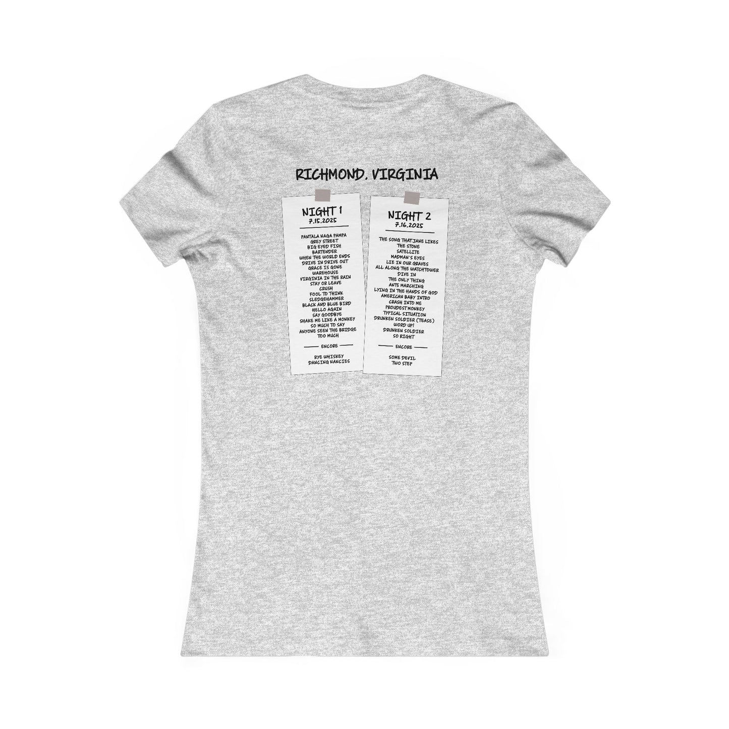 SPAC Half Tone 2025 Woman's Cut w/set list