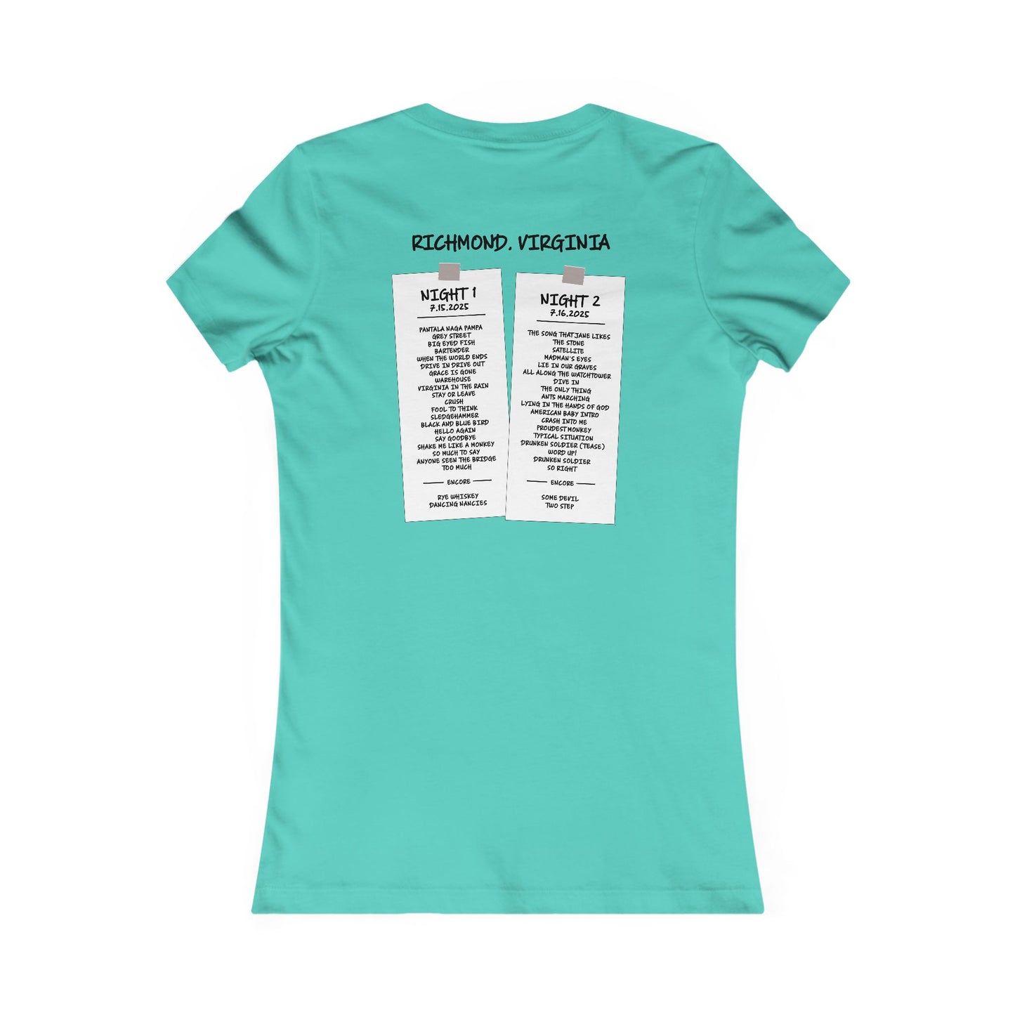 SPAC Half Tone 2025 Woman's Cut w/set list