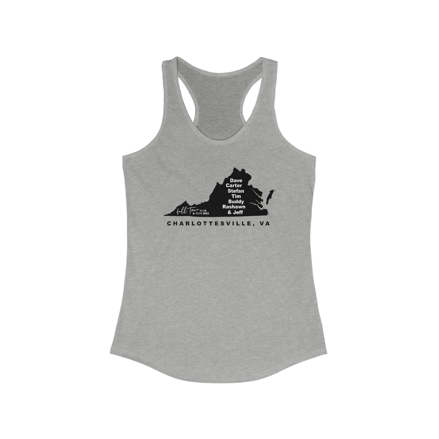 Virginia Charlottesville Fall Tour 2023 Tank Top w/set list