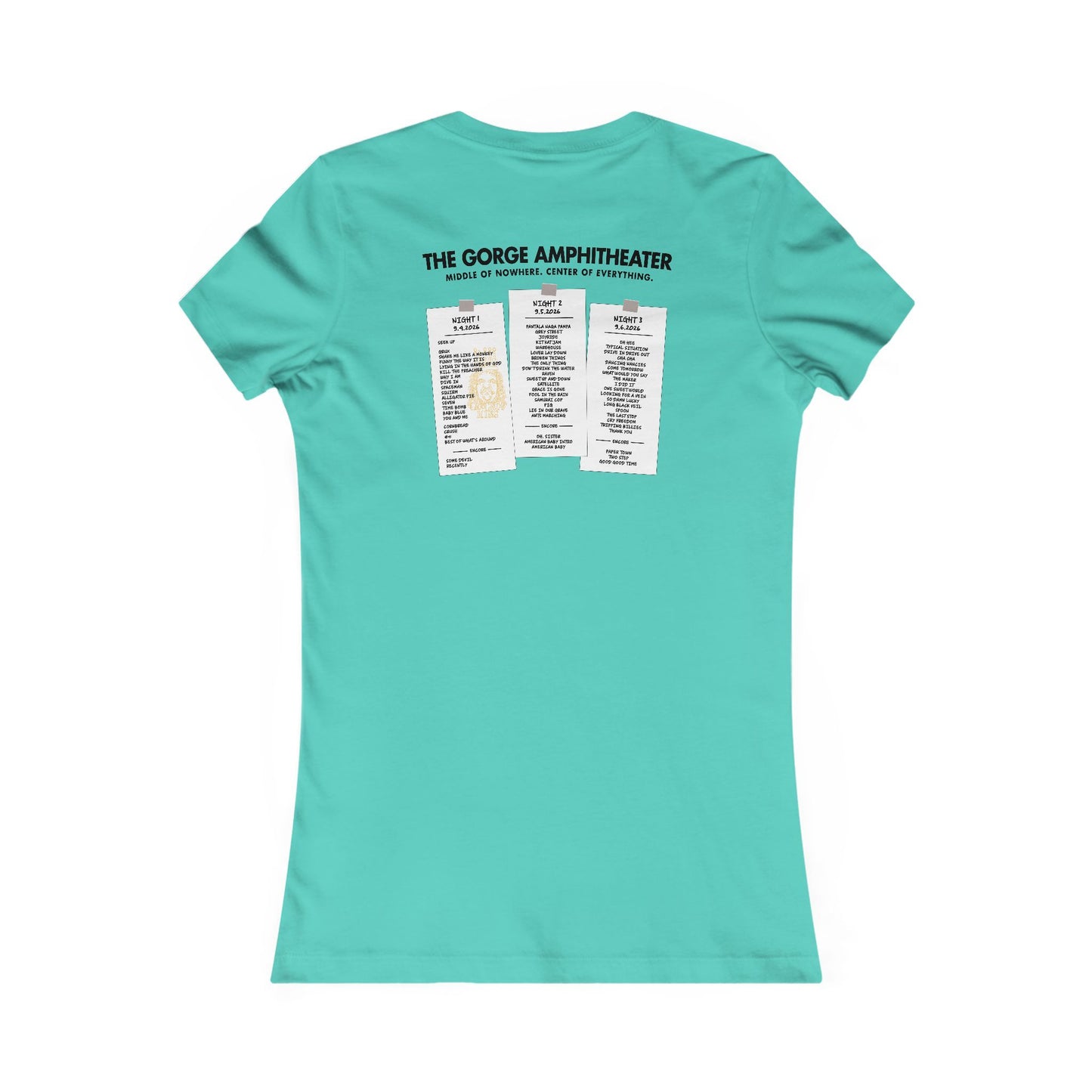 New Gorge Album 2026 Woman's Cut Tee *With Set List