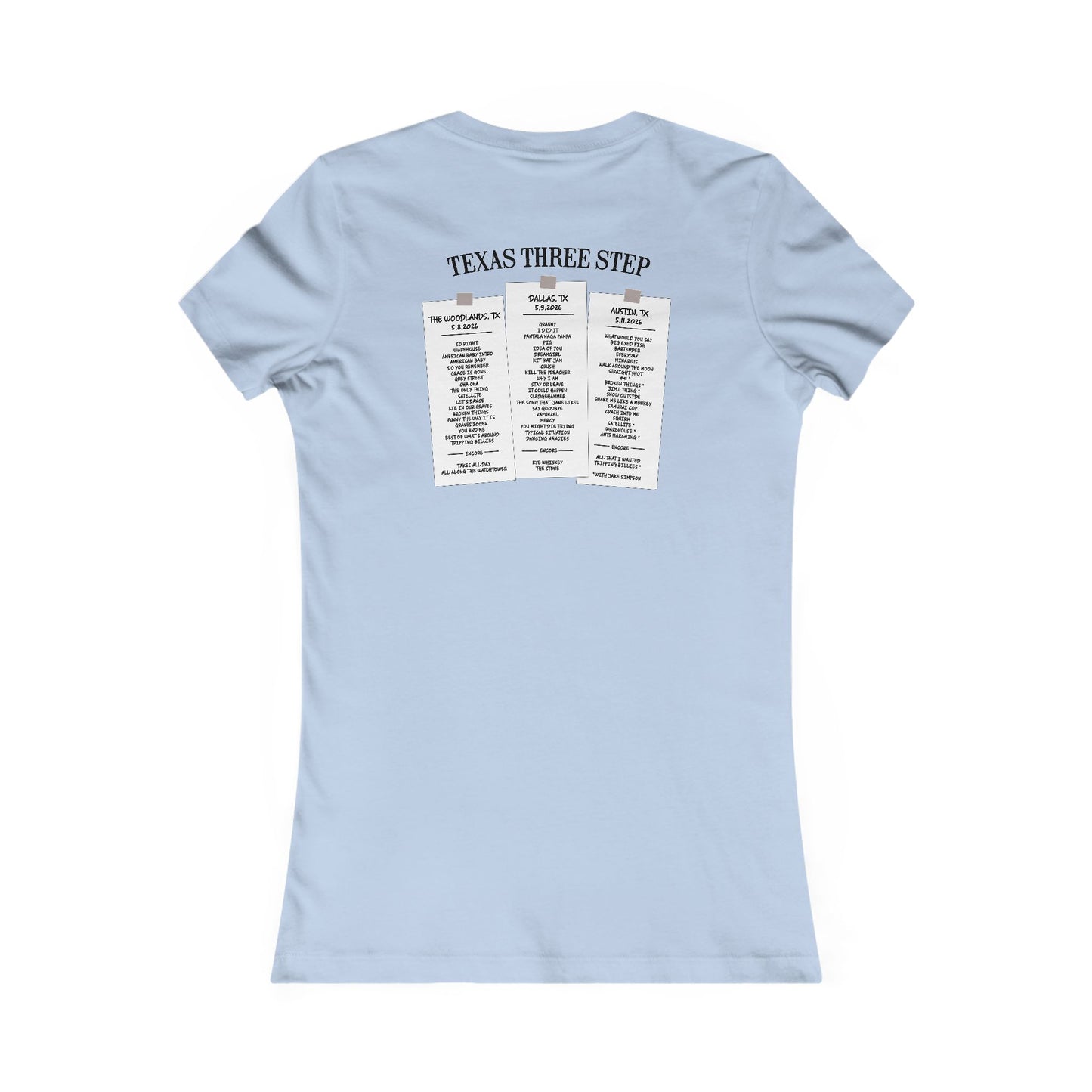 Texas Three Step 2026 Woman's Cut Tee *With Set List