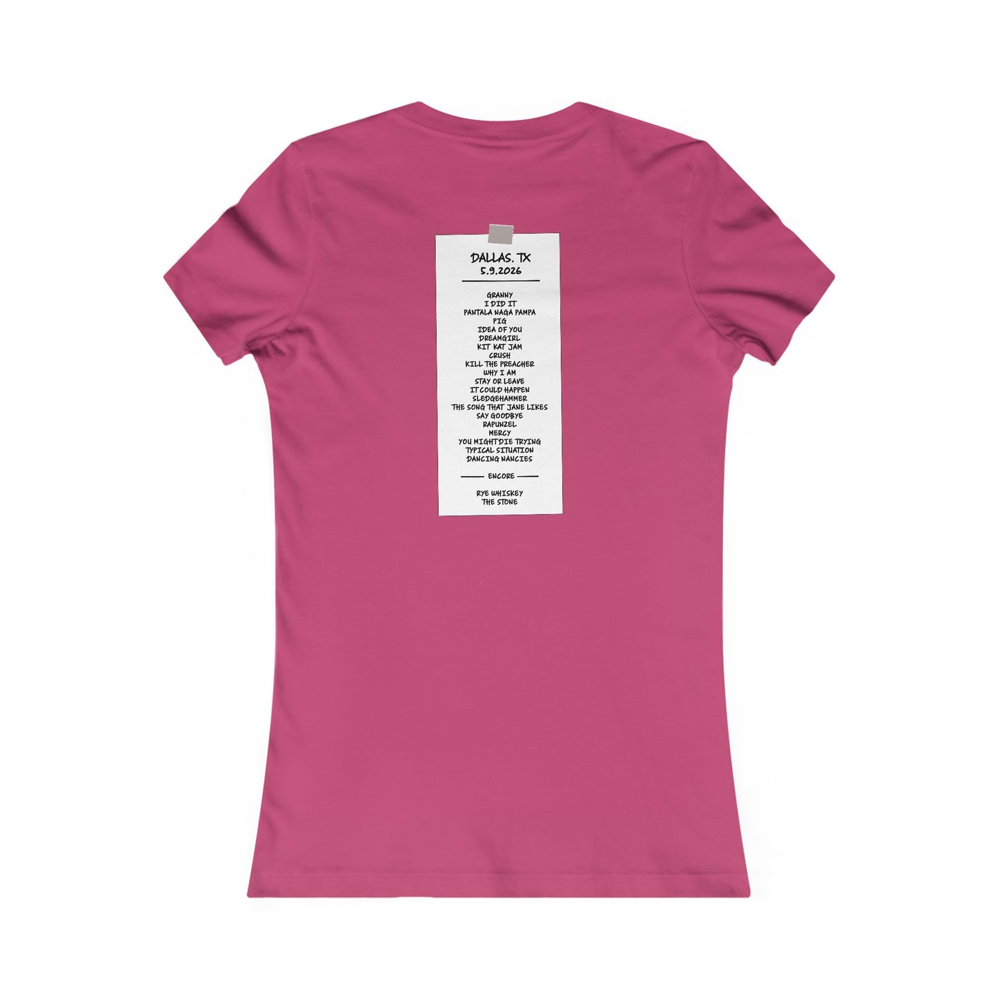 Dallas 2026 Woman's Cut Tee *With Set List