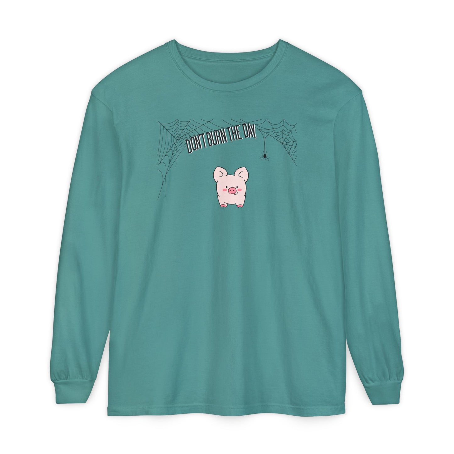 Dont Burn The Day Spider Web Long Sleeve Tee