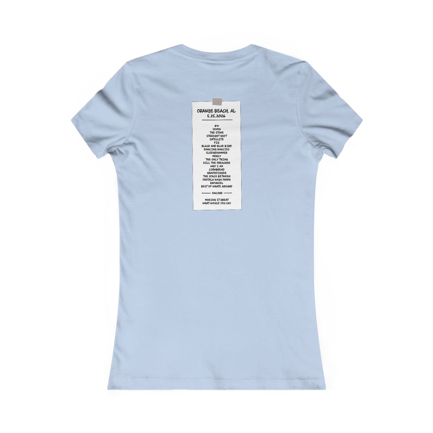 Orange Beach 2026 Woman's Cut Tee *With Setlist