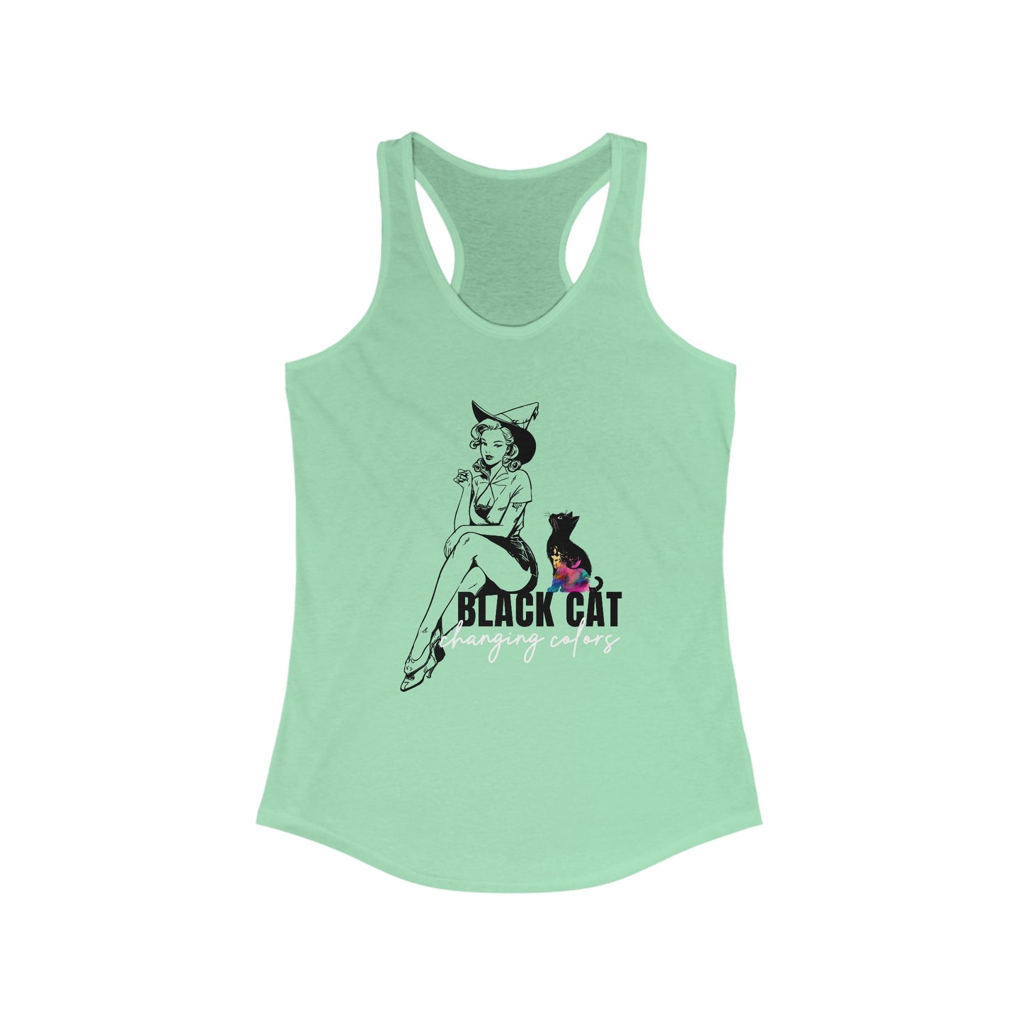 Black Cat Pin Up Woman's Tank