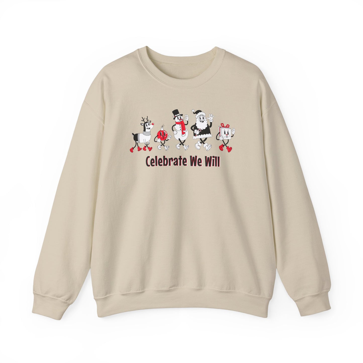 Celebrate We Will Holiday Vintage Crew Neck