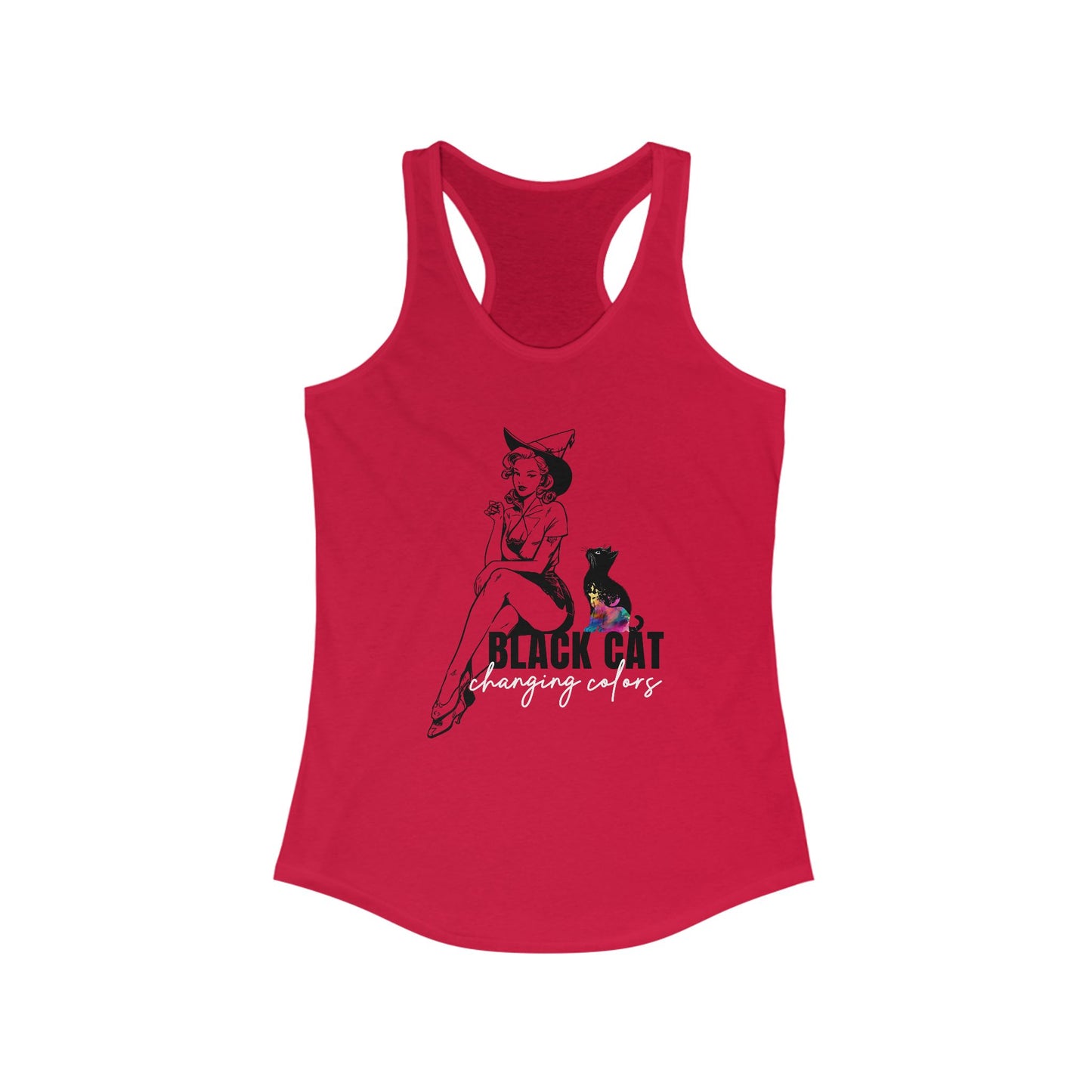 Black Cat Pin Up Woman's Tank