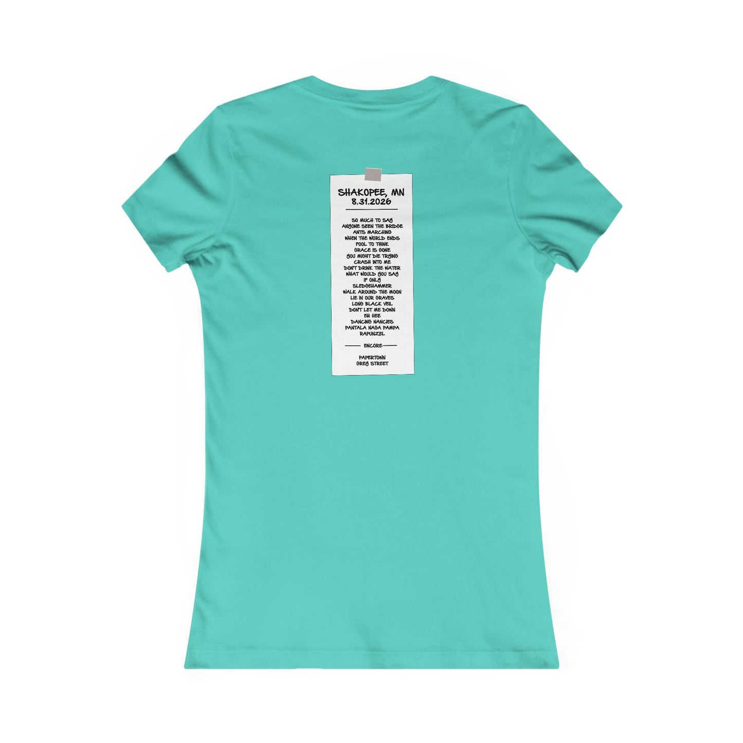 Shakopee Mystic Lake 2026 Woman's Cut Tee *With Set List